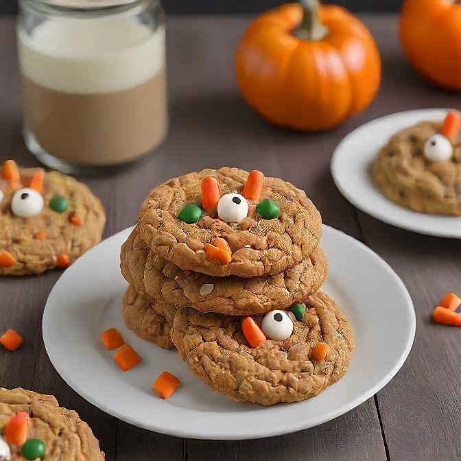 Pumpkin Spice monster cookies 2